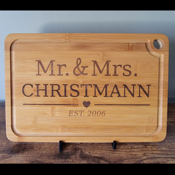 Personalized cutting board charcuterie board