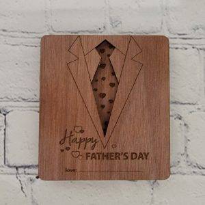 Father's day gift card holder made from 3mm walnut.