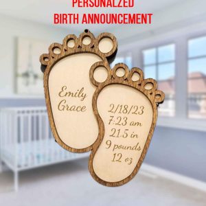 Personalized Baby Birth Announcement Ornament