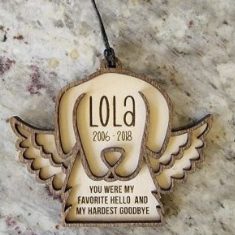 Personalized Dog Memorial with Wings